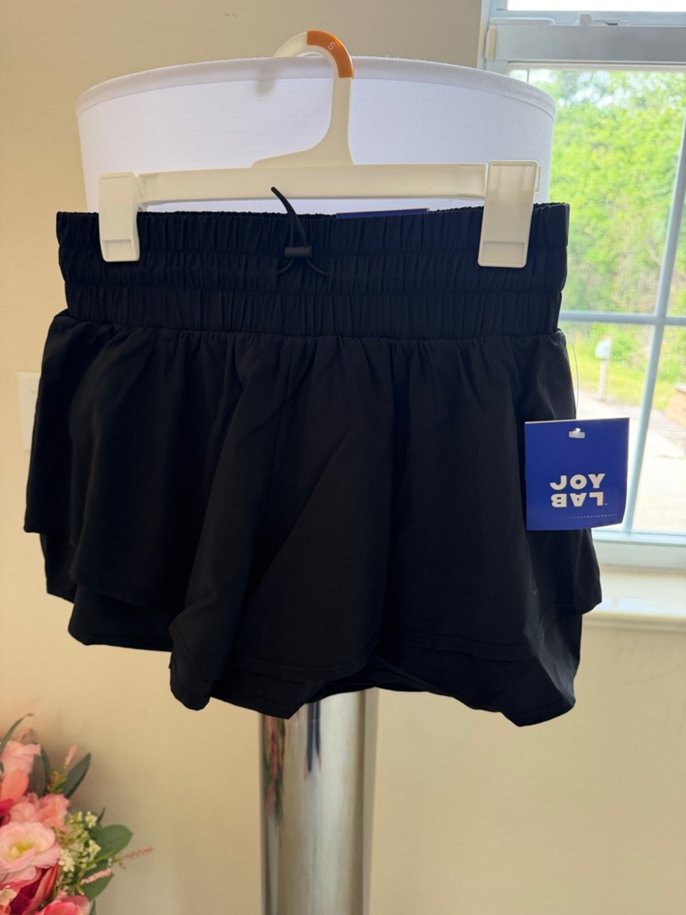 JoyLab Black A-Line Ruffle Athletic Skort